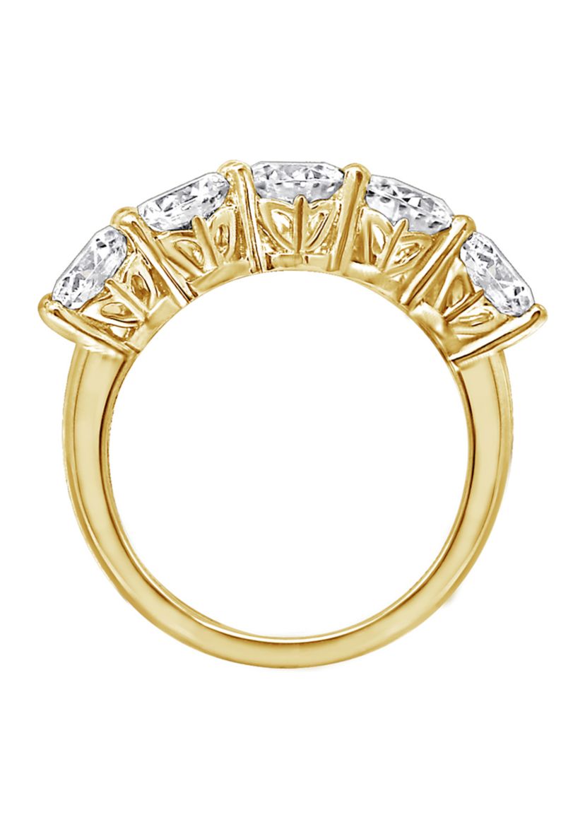 	  2 ct. t.w. Round Cut Cubic Zirconia 5-Stone Ring 