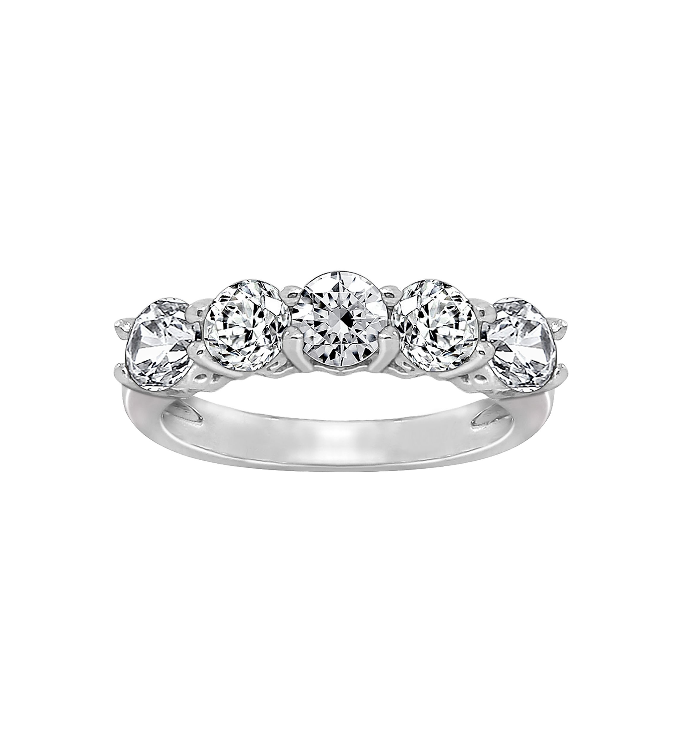 3 ct. t.w. Round Cut Cubic Zirconia 5-Stone Ring