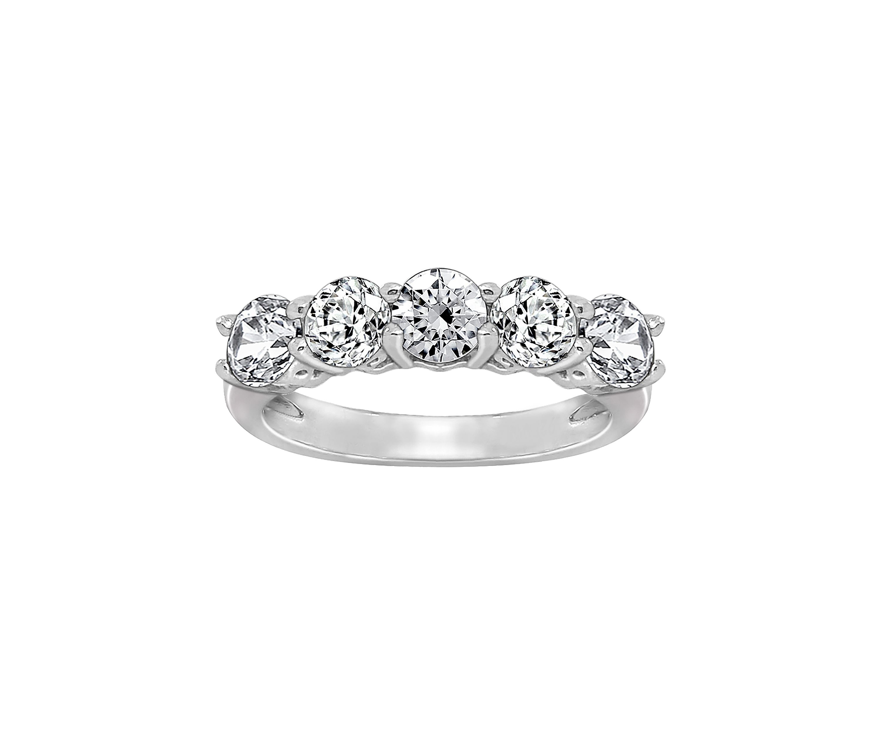 3 ct. t.w. Round Cut Cubic Zirconia 5-Stone Ring