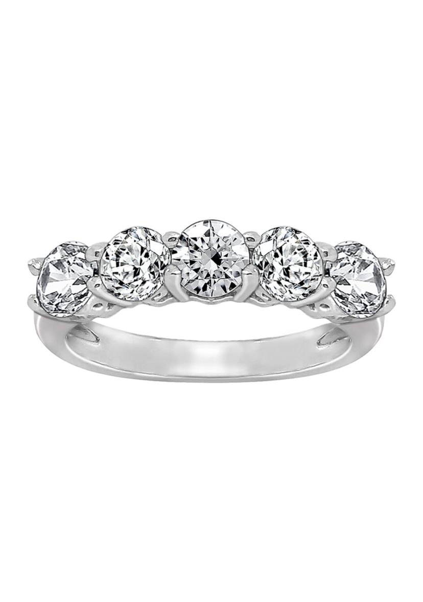 3 ct. t.w. Round Cut Cubic Zirconia 5-Stone Ring
