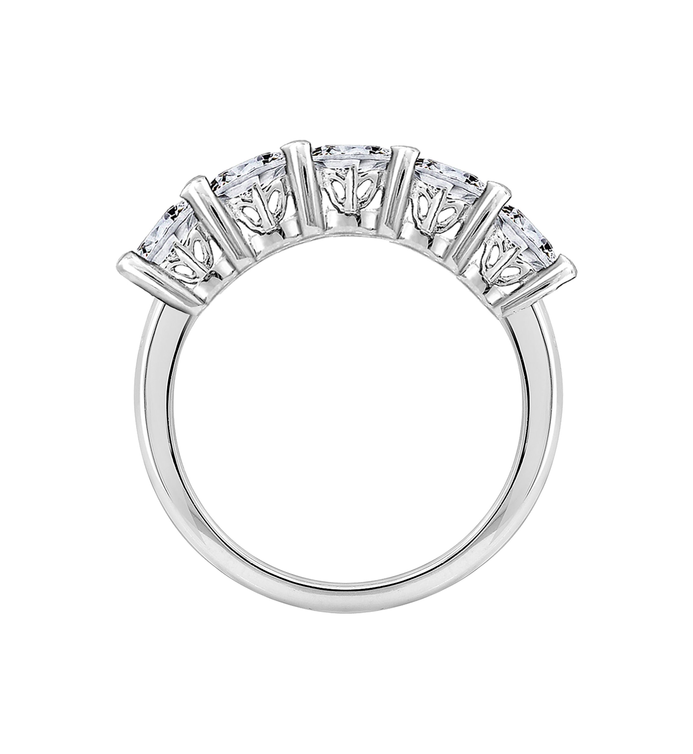 3 ct. t.w. Round Cut Cubic Zirconia 5-Stone Ring