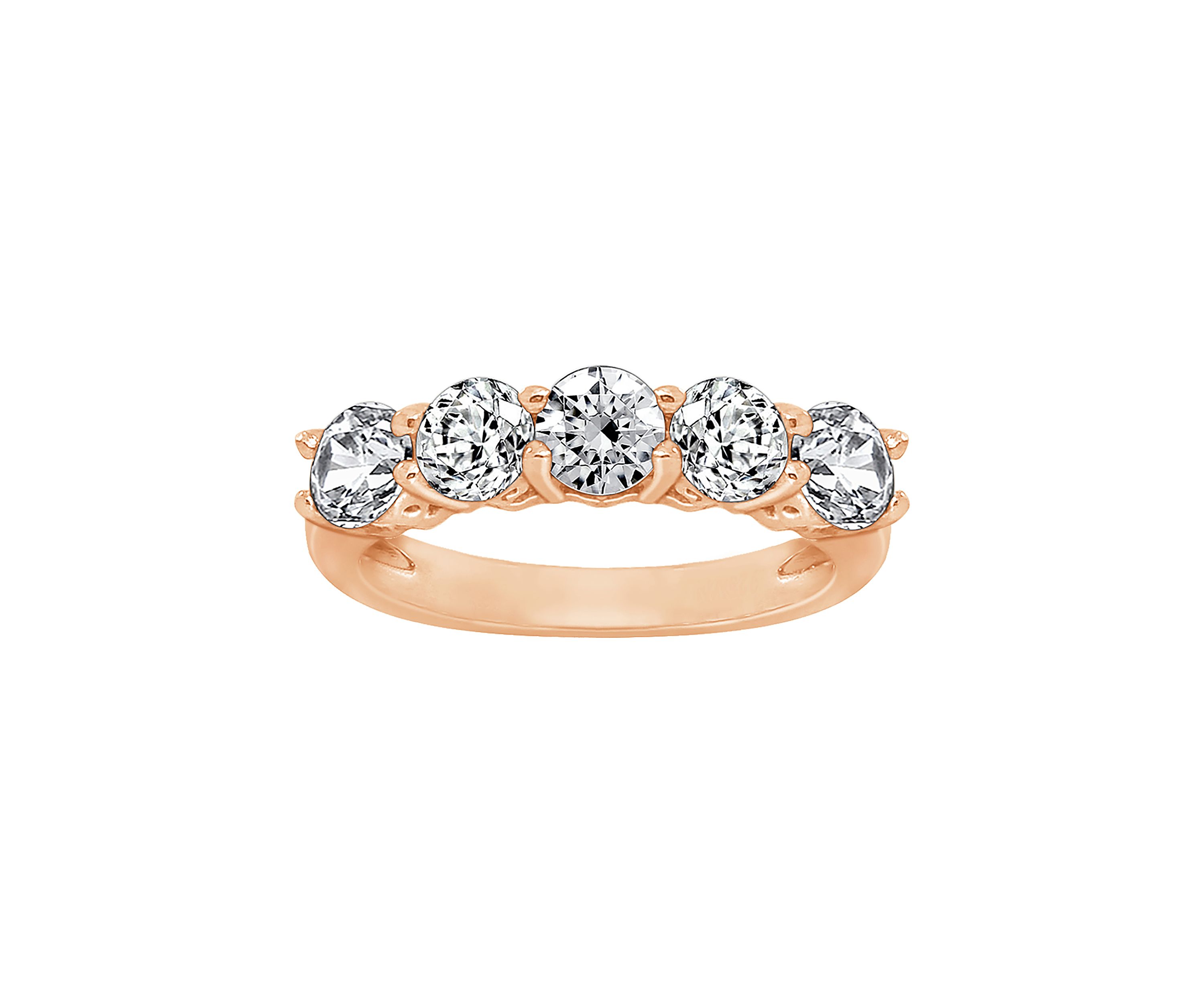 3 ct. t.w. Round Cut Cubic Zirconia 5-Stone Ring