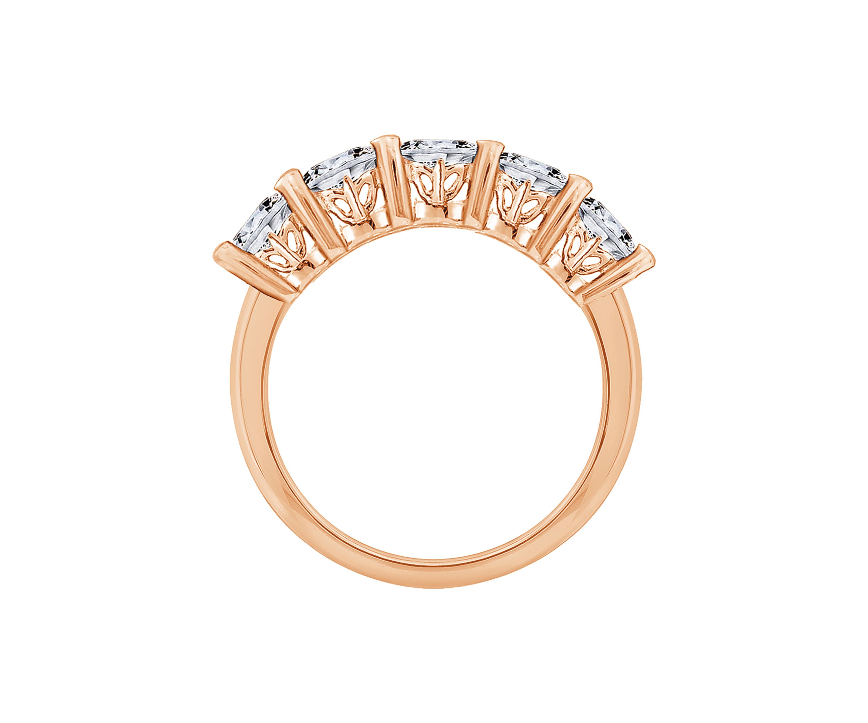 3 ct. t.w. Round Cut Cubic Zirconia 5-Stone Ring