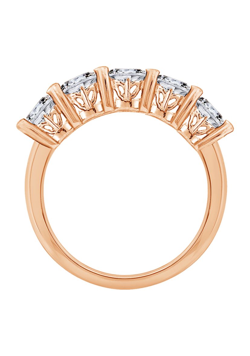 3 ct. t.w. Round Cut Cubic Zirconia 5-Stone Ring
