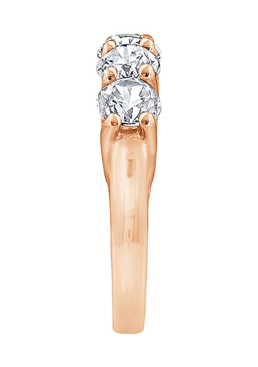 3 ct. t.w. Round Cut Cubic Zirconia 5-Stone Ring