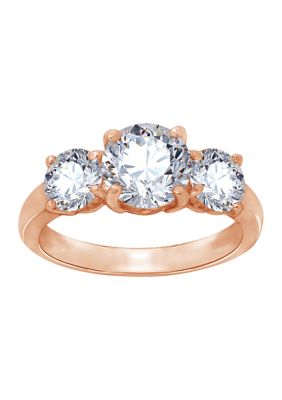 3 ct. t.w. Round Cut Cubic Zirconia 3-Stone Ring