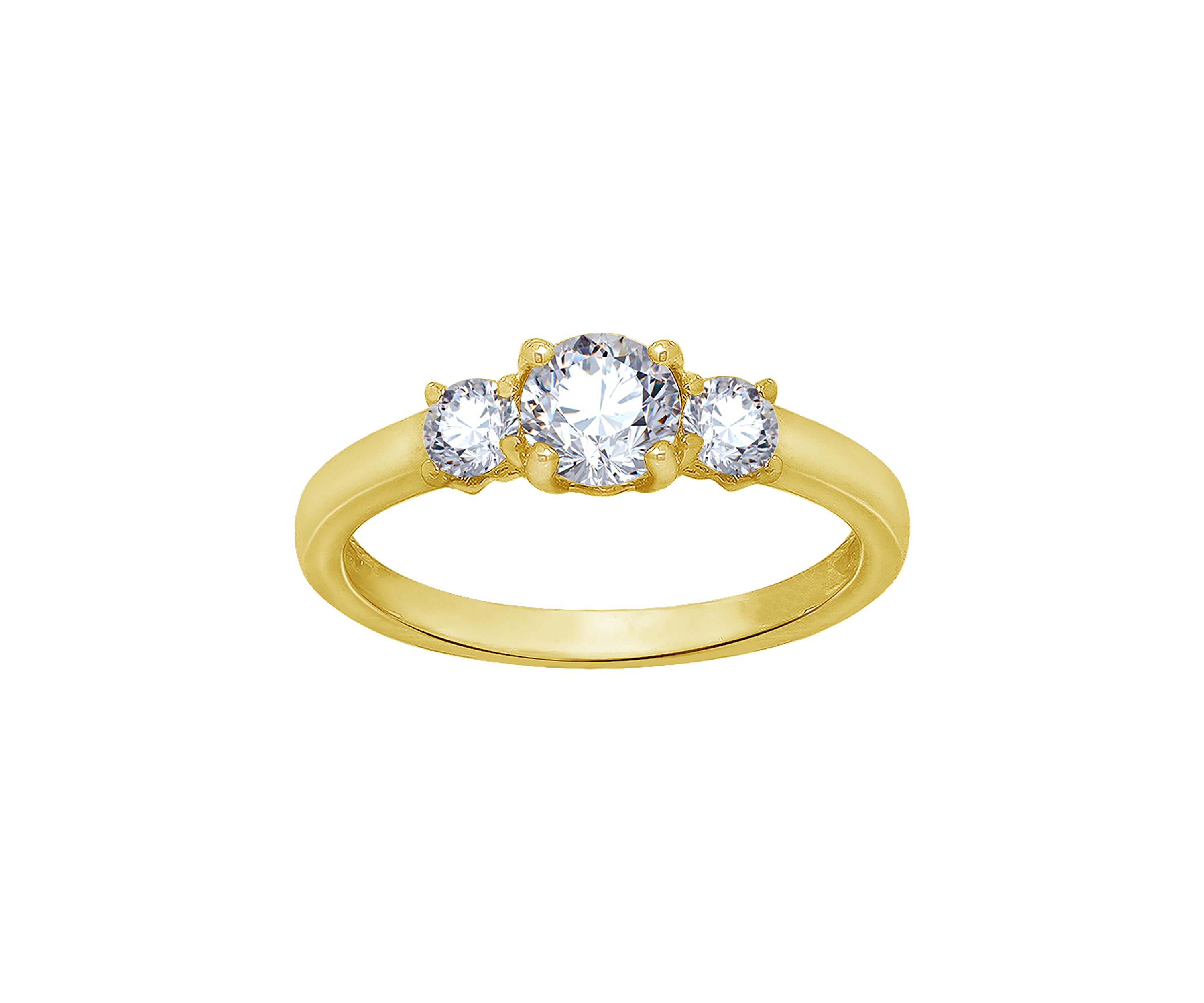 1 ct. t.w. Round Cut Cubic Zirconia 3-Stone Ring