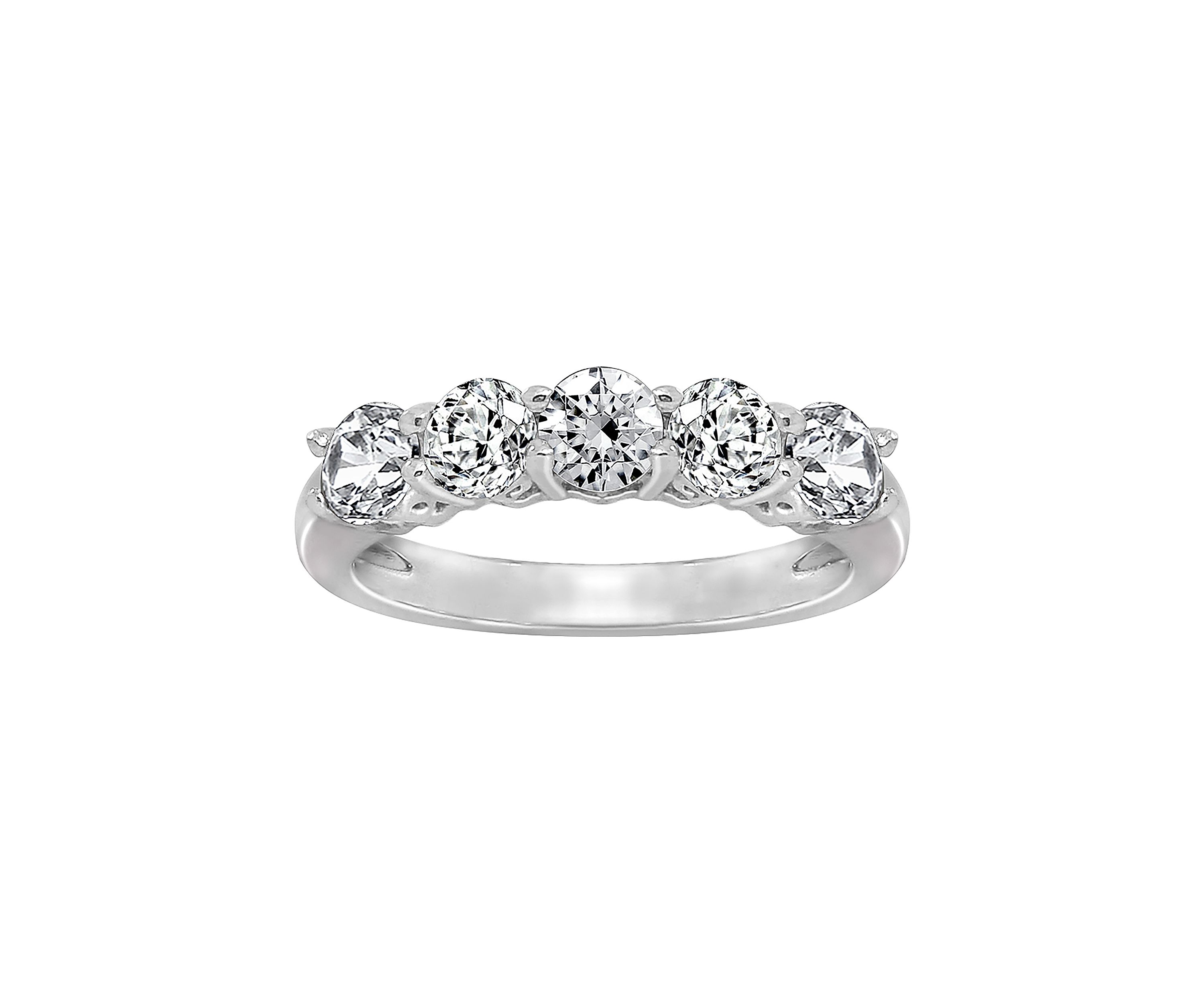 1 ct. t.w. Round Cut Cubic Zirconia 5-Stone Ring