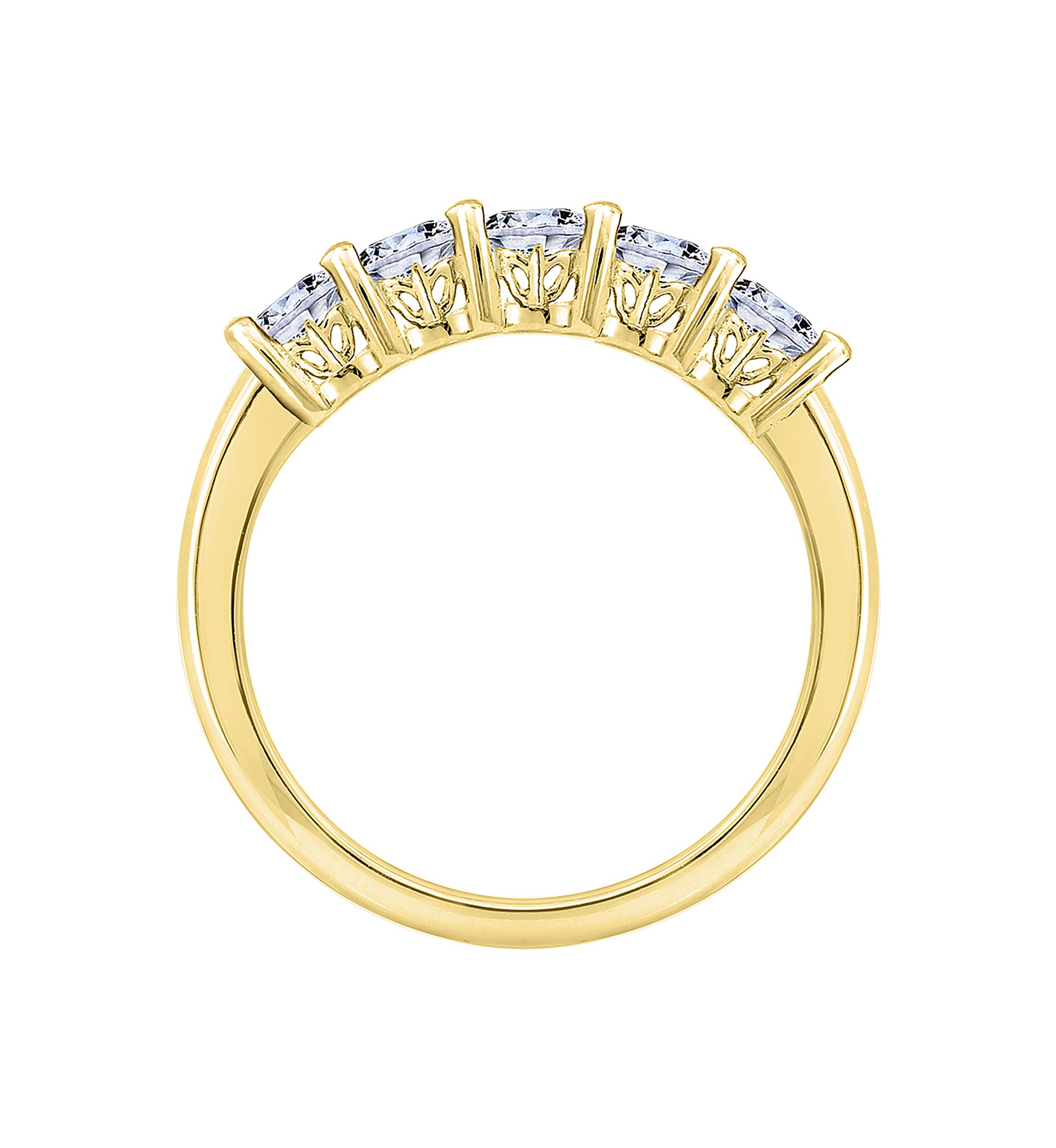  1 ct. t.w.  Round Cut Cubic Zirconia 5-Stone Ring