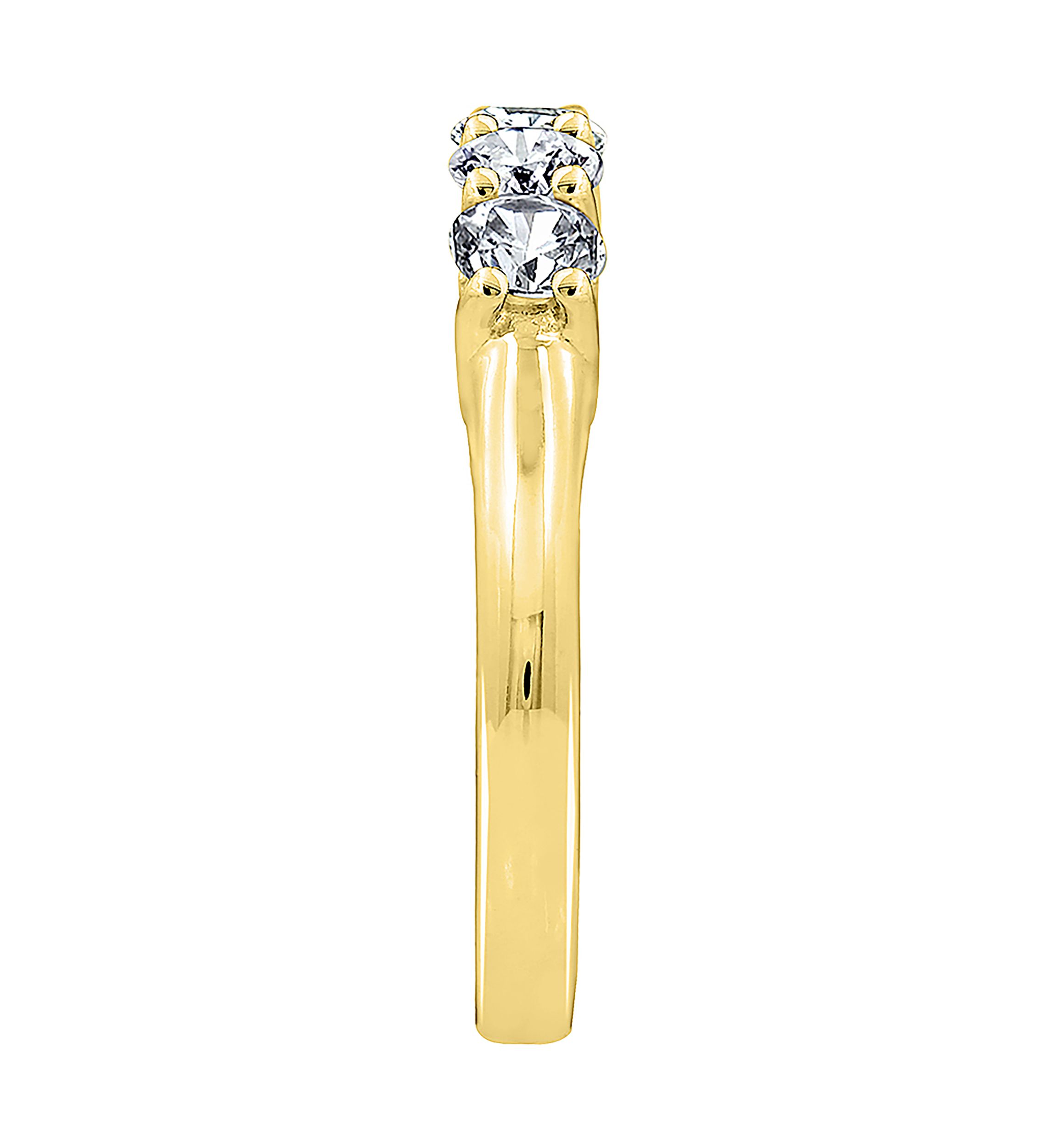  1 ct. t.w.  Round Cut Cubic Zirconia 5-Stone Ring