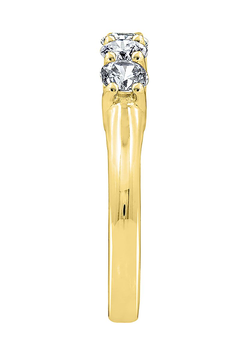  1 ct. t.w.  Round Cut Cubic Zirconia 5-Stone Ring