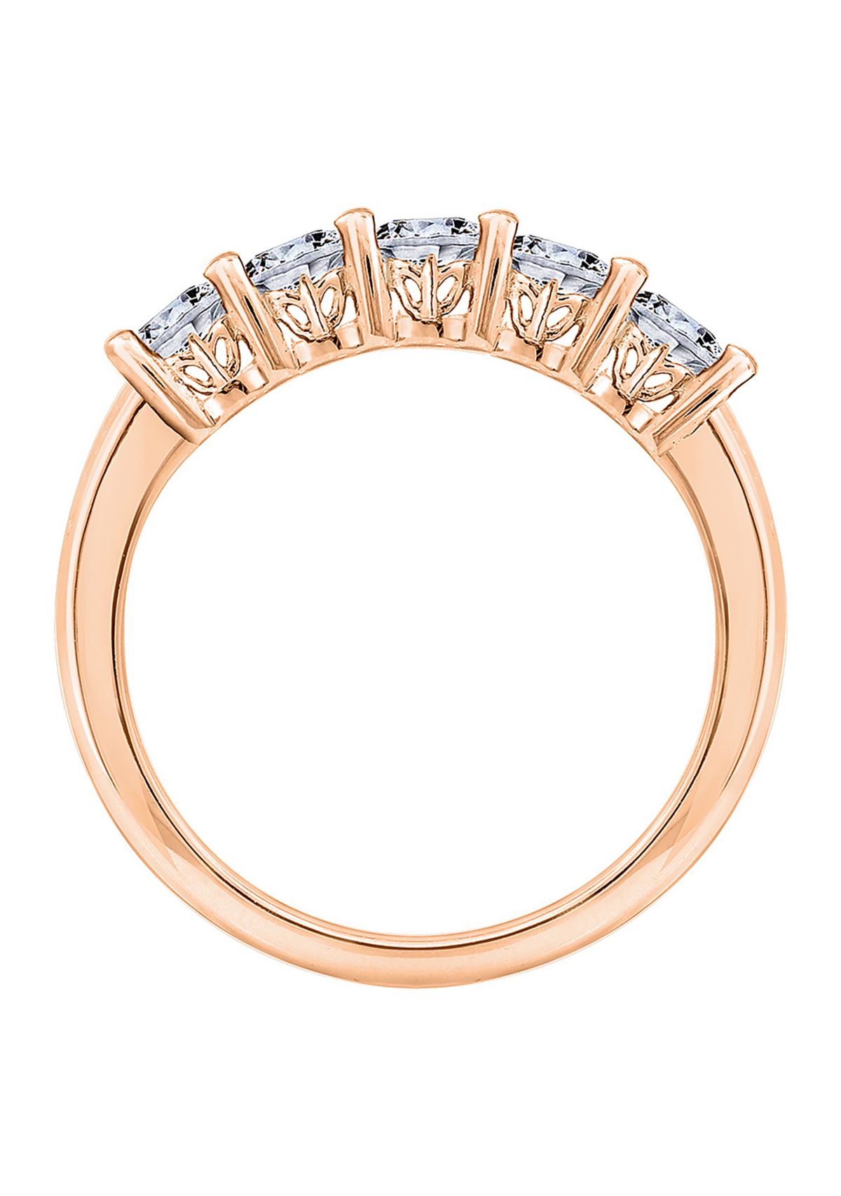  1 ct. t.w. Round Cut Cubic Zirconia 5-Stone Ring