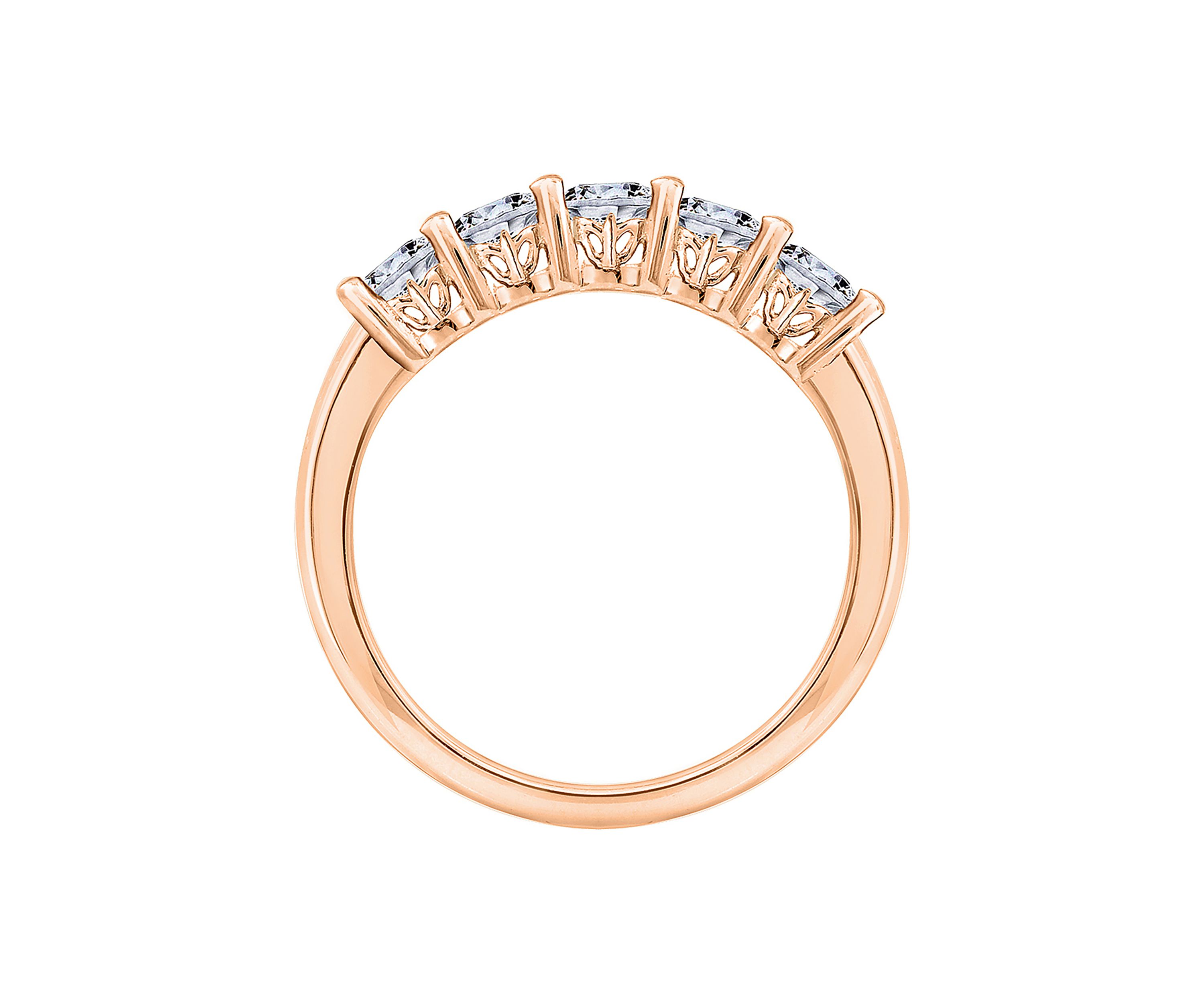  1 ct. t.w. Round Cut Cubic Zirconia 5-Stone Ring