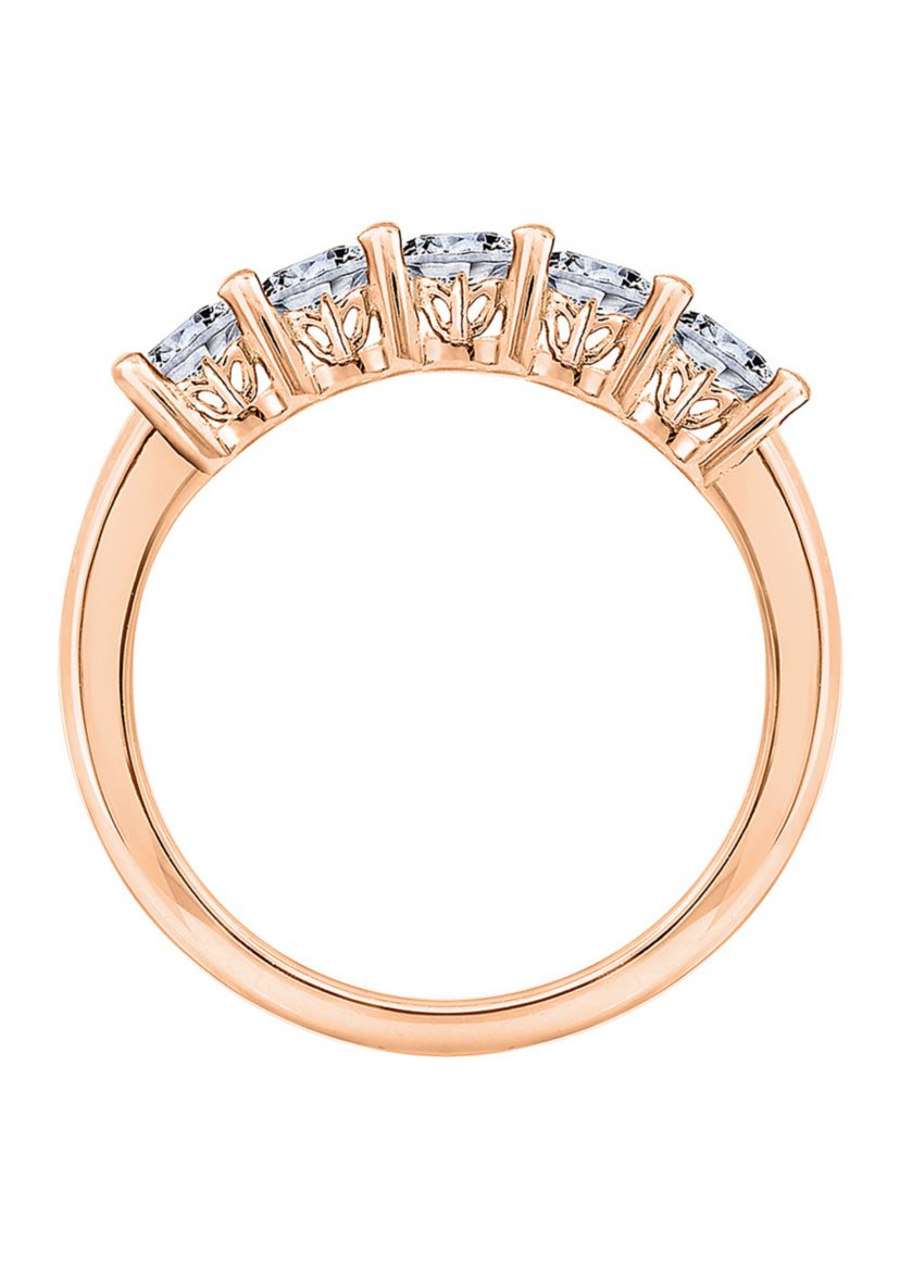  1 ct. t.w. Round Cut Cubic Zirconia 5-Stone Ring