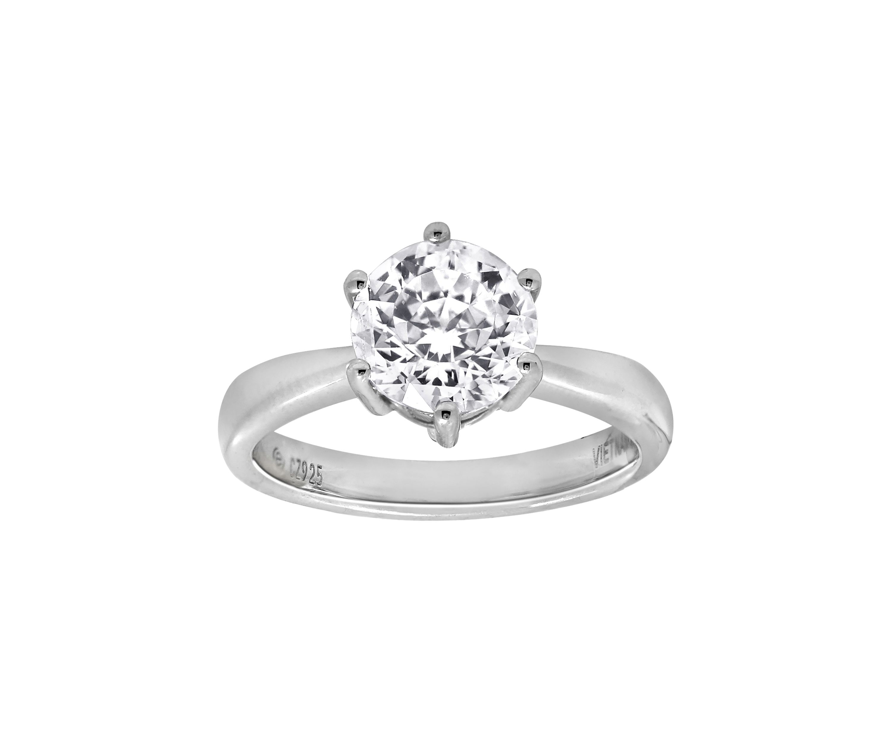 3.5 ct. t.w.  Round Cut Cubic Zirconia Solitaire Ring