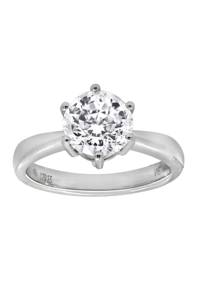 3.5 ct. t.w.  Round Cut Cubic Zirconia Solitaire Ring