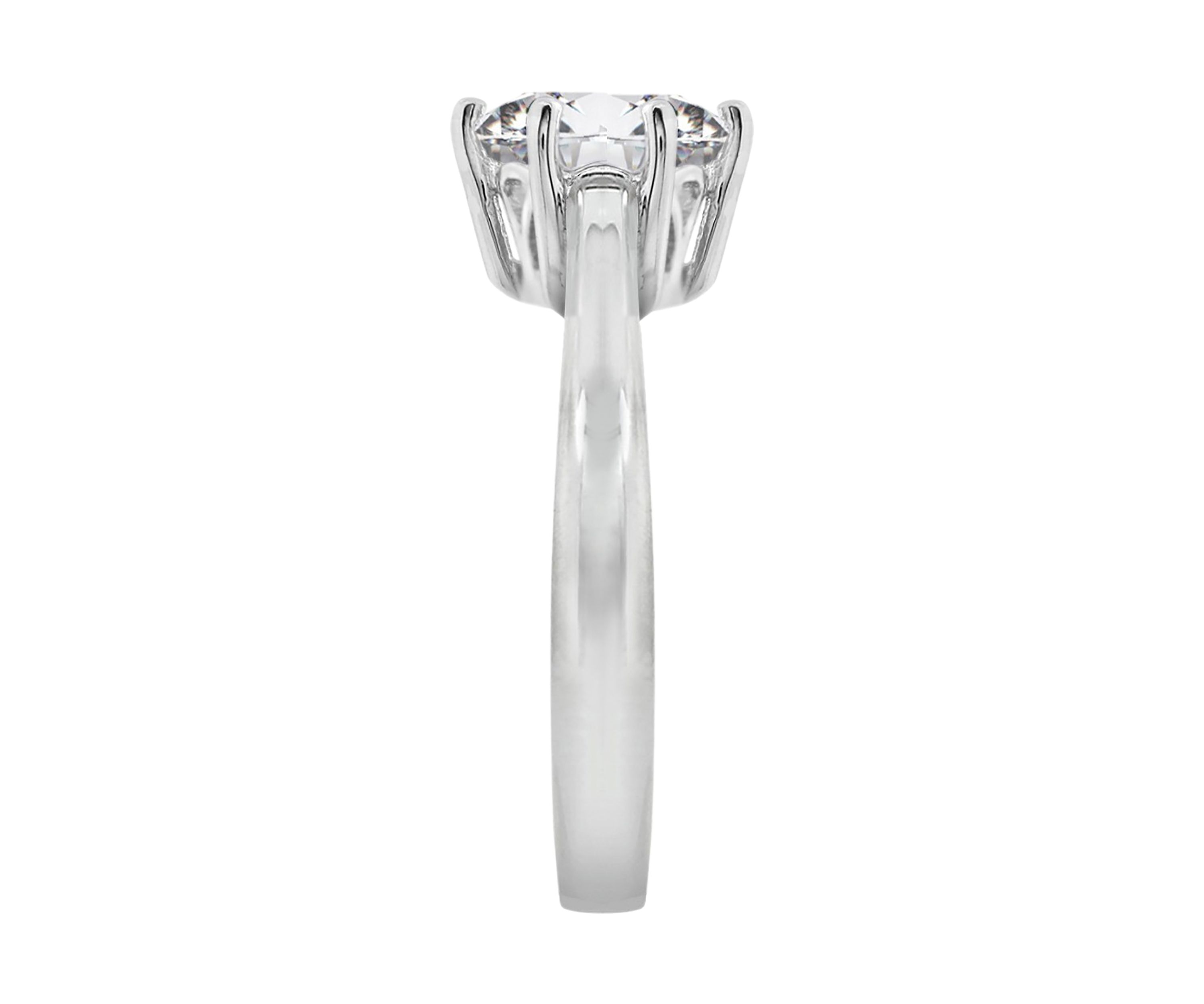 3.5 ct. t.w.  Round Cut Cubic Zirconia Solitaire Ring