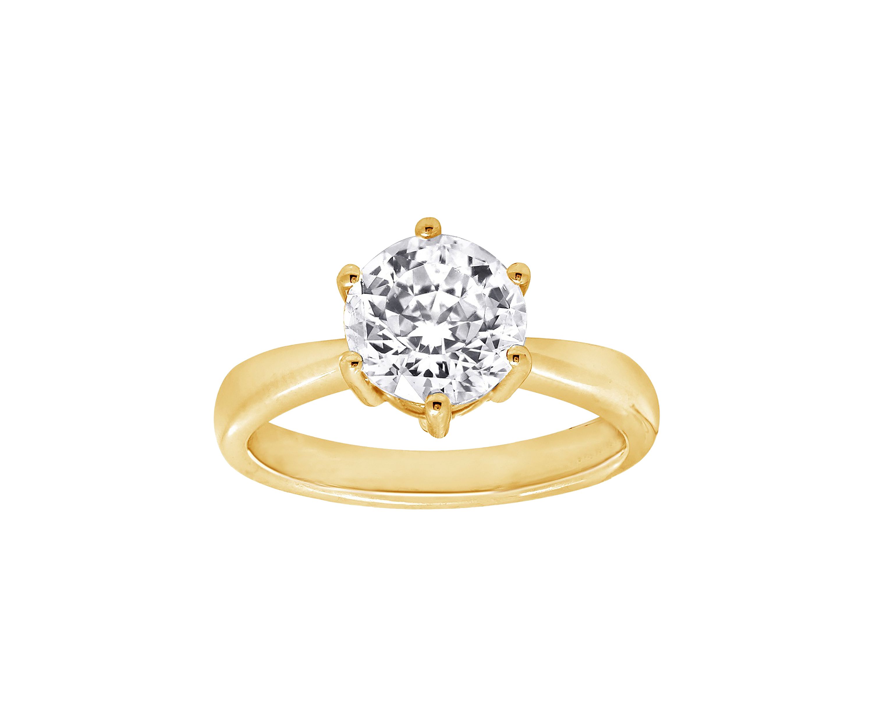 3.5 ct. t.w. Round Cut Cubic Zirconia Solitaire Ring