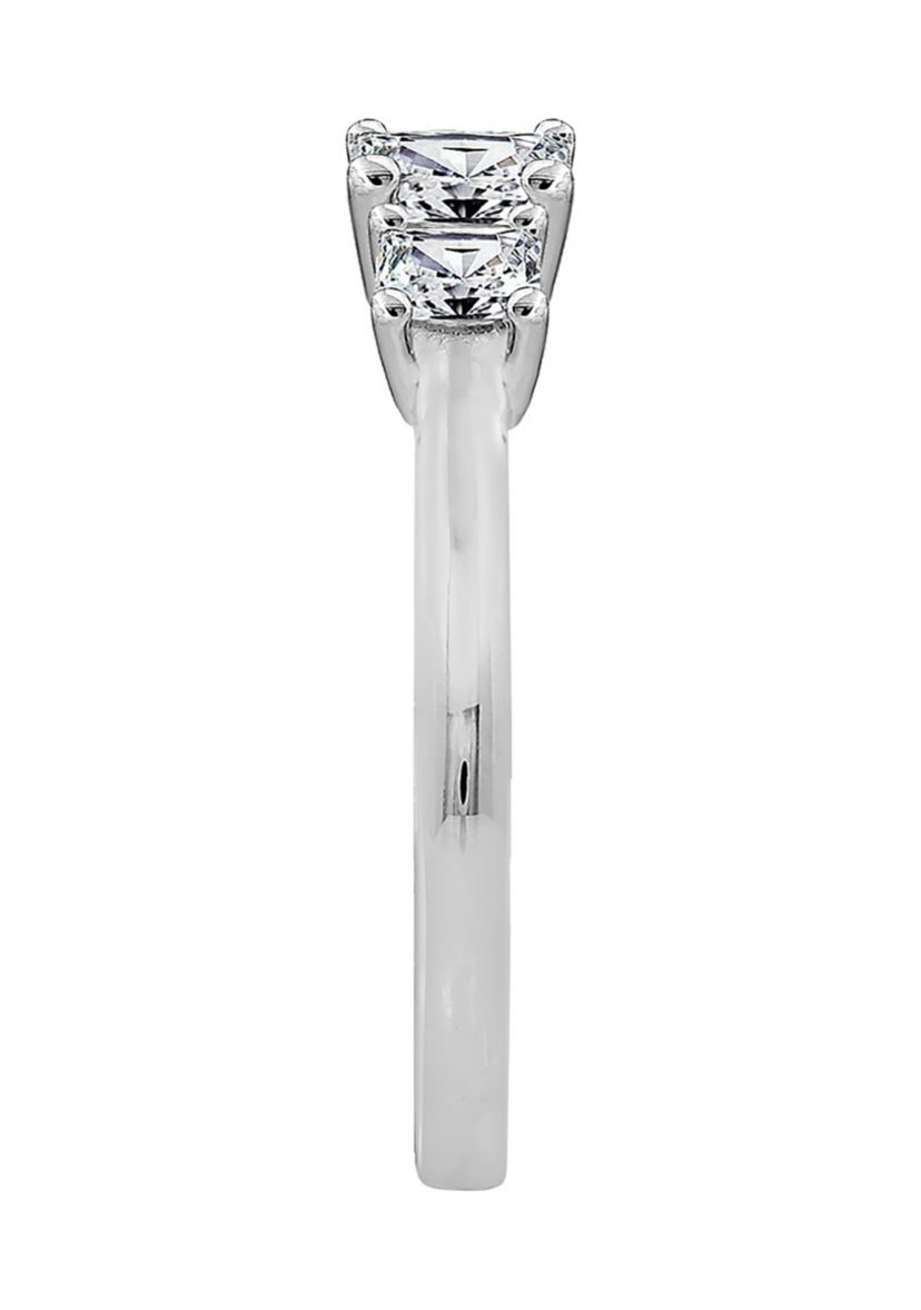 1 ct. t.w. Princess Cut Cubic Zirconia 3-Stone Ring