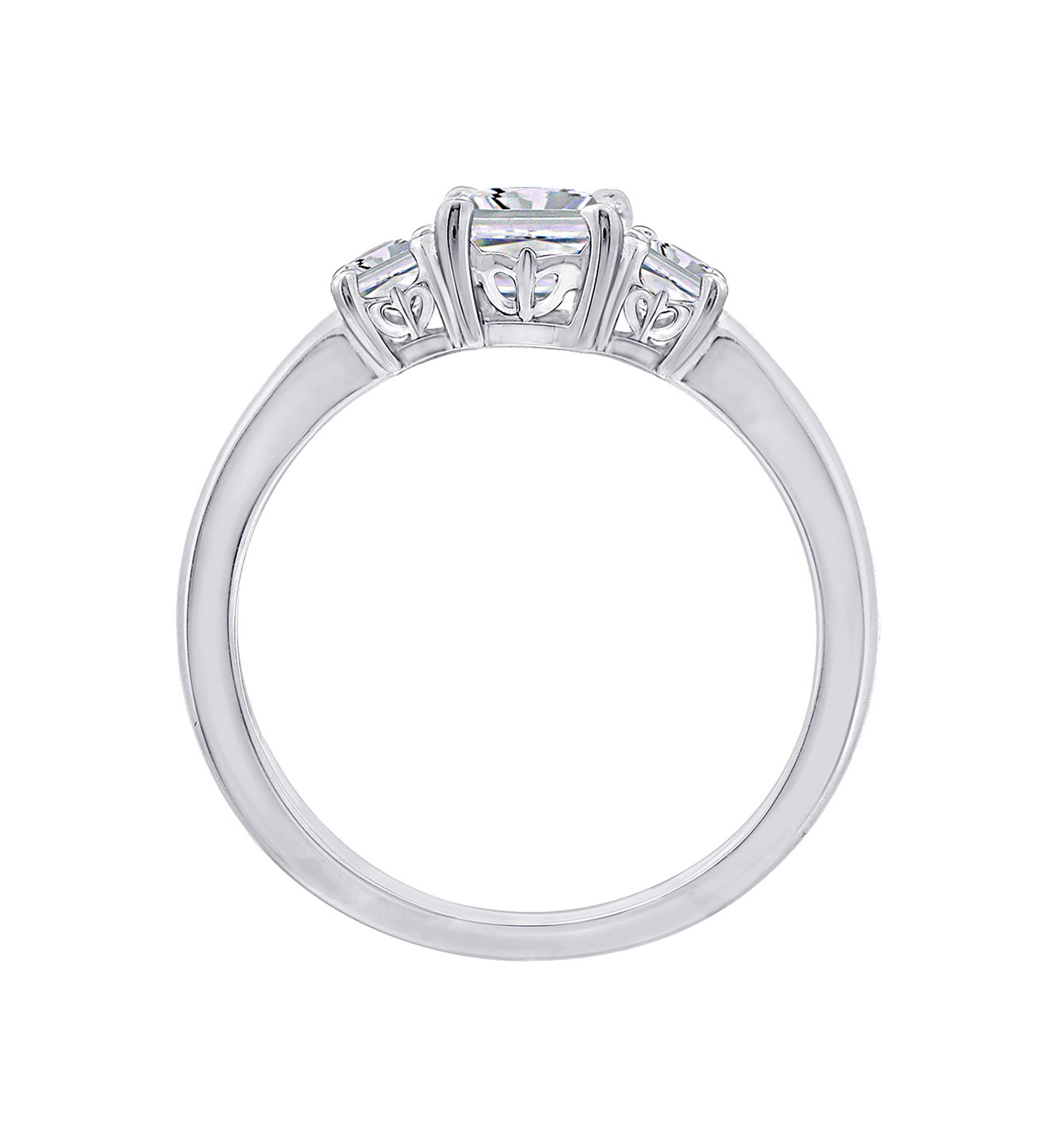 2 ct. t.w. Princess Cut Cubic Zirconia 3-Stone Ring