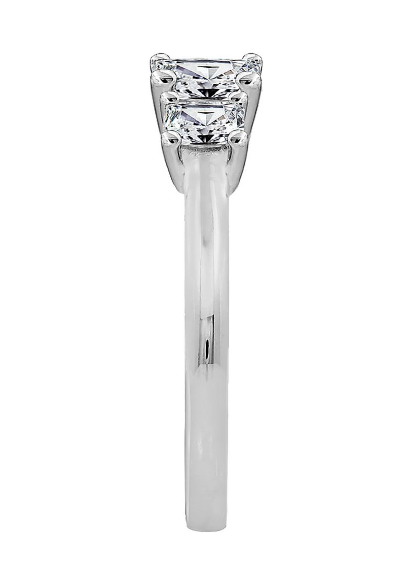 2 ct. t.w. Princess Cut Cubic Zirconia 3-Stone Ring