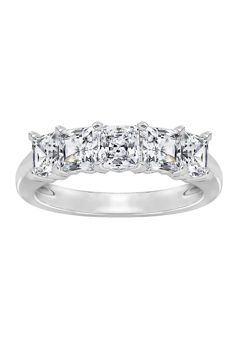 2 ct. t.w. Princess Cut Cubic Zirconia 5-Stone Ring