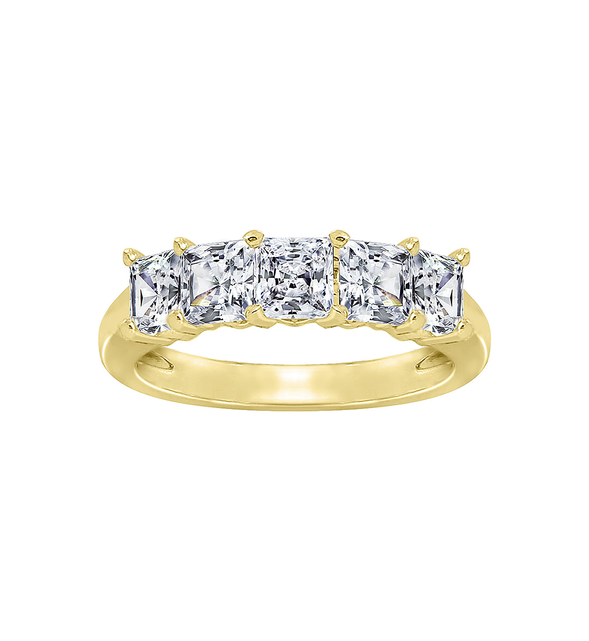 2 ct. t.w. Princess Cut Cubic Zirconia 5-Stone Ring
