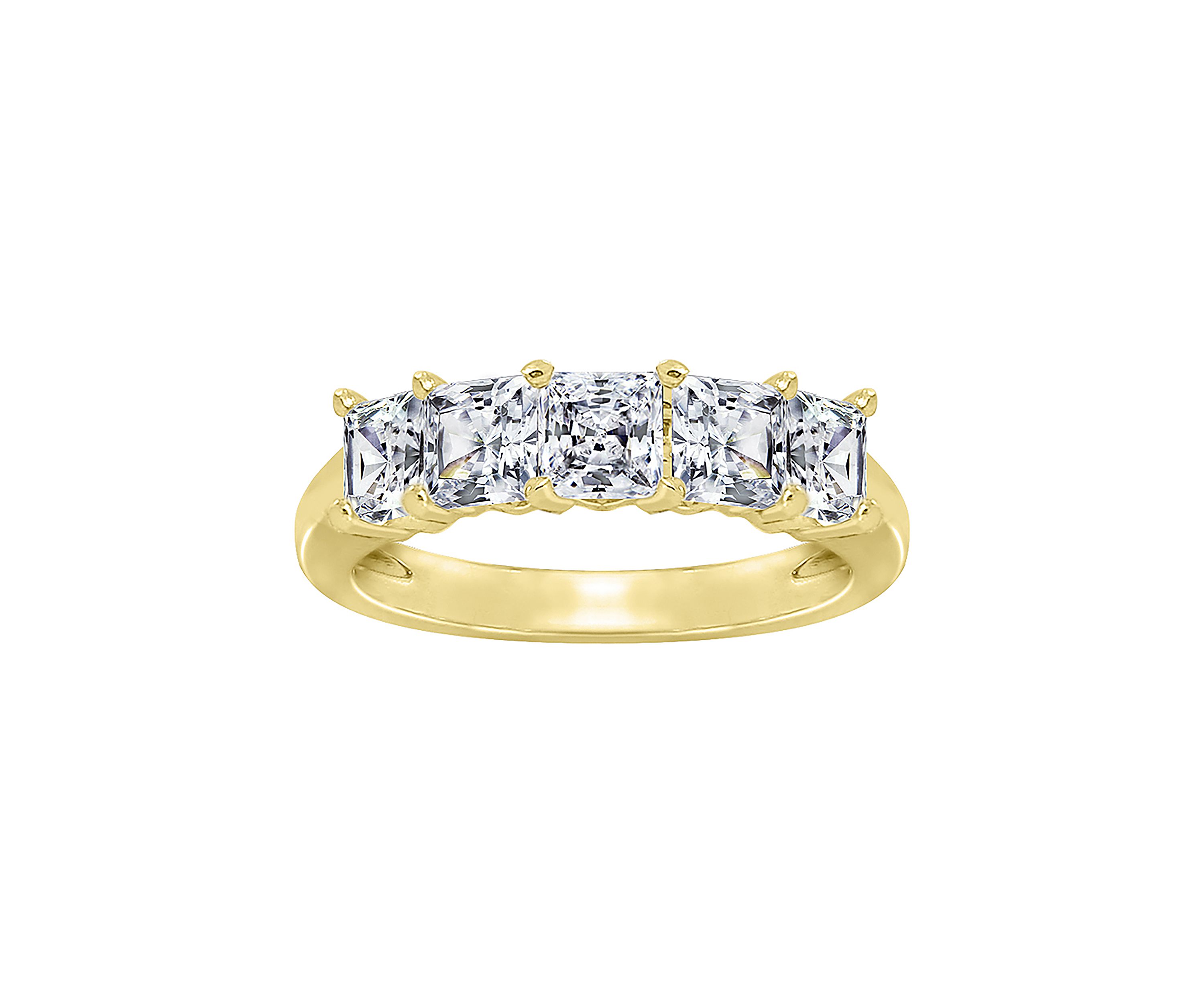 2 ct. t.w. Princess Cut Cubic Zirconia 5-Stone Ring