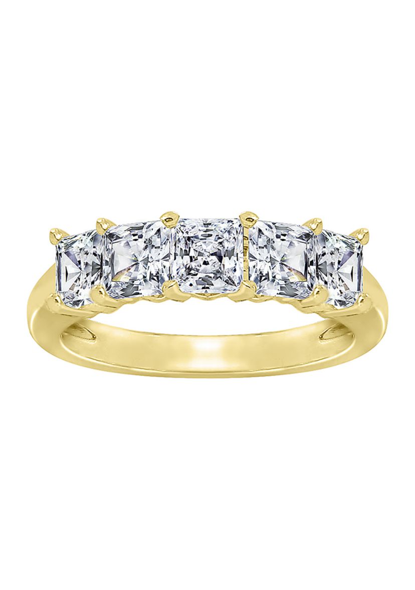 2 ct. t.w. Princess Cut Cubic Zirconia 5-Stone Ring