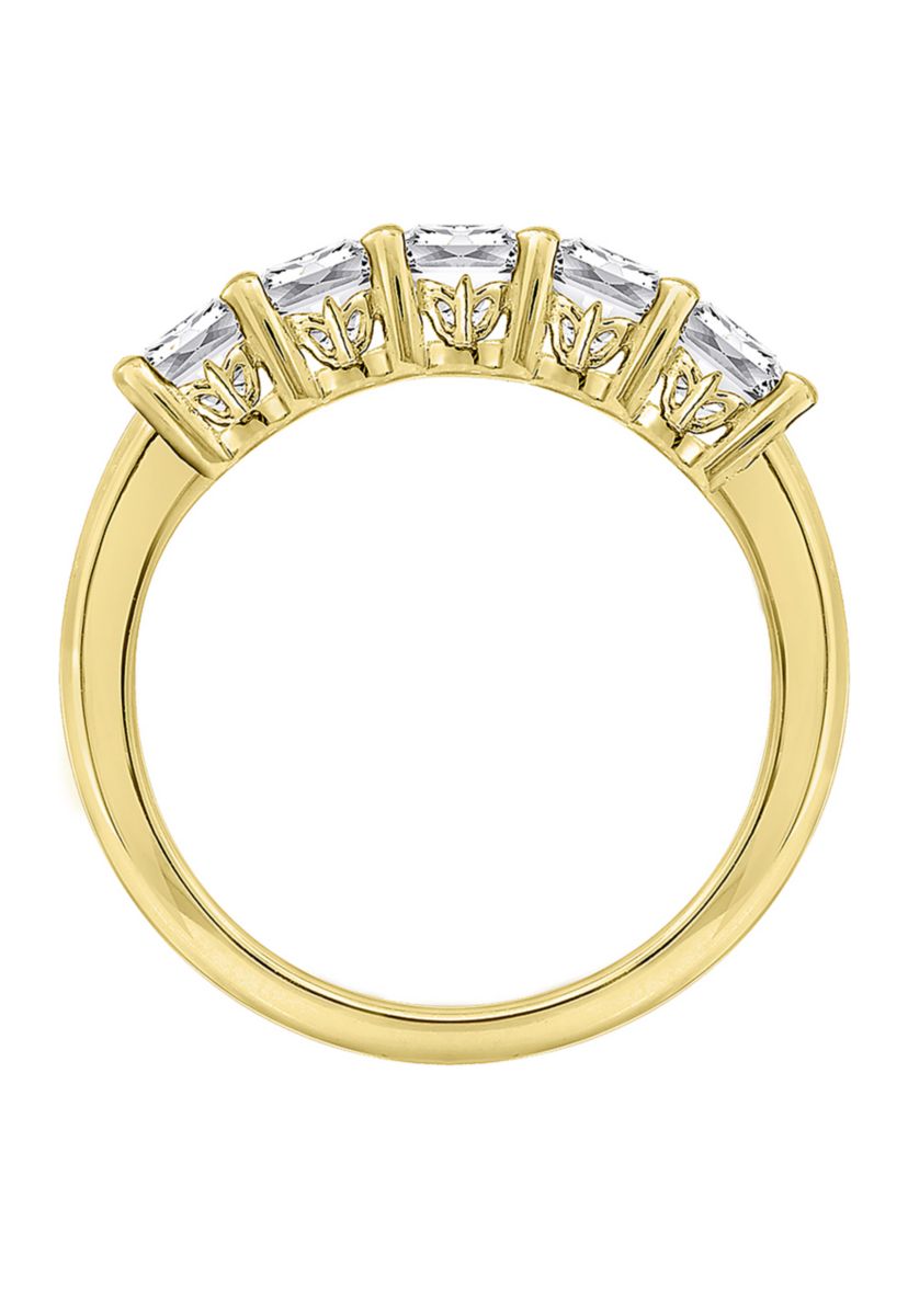 2 ct. t.w. Princess Cut Cubic Zirconia 5-Stone Ring
