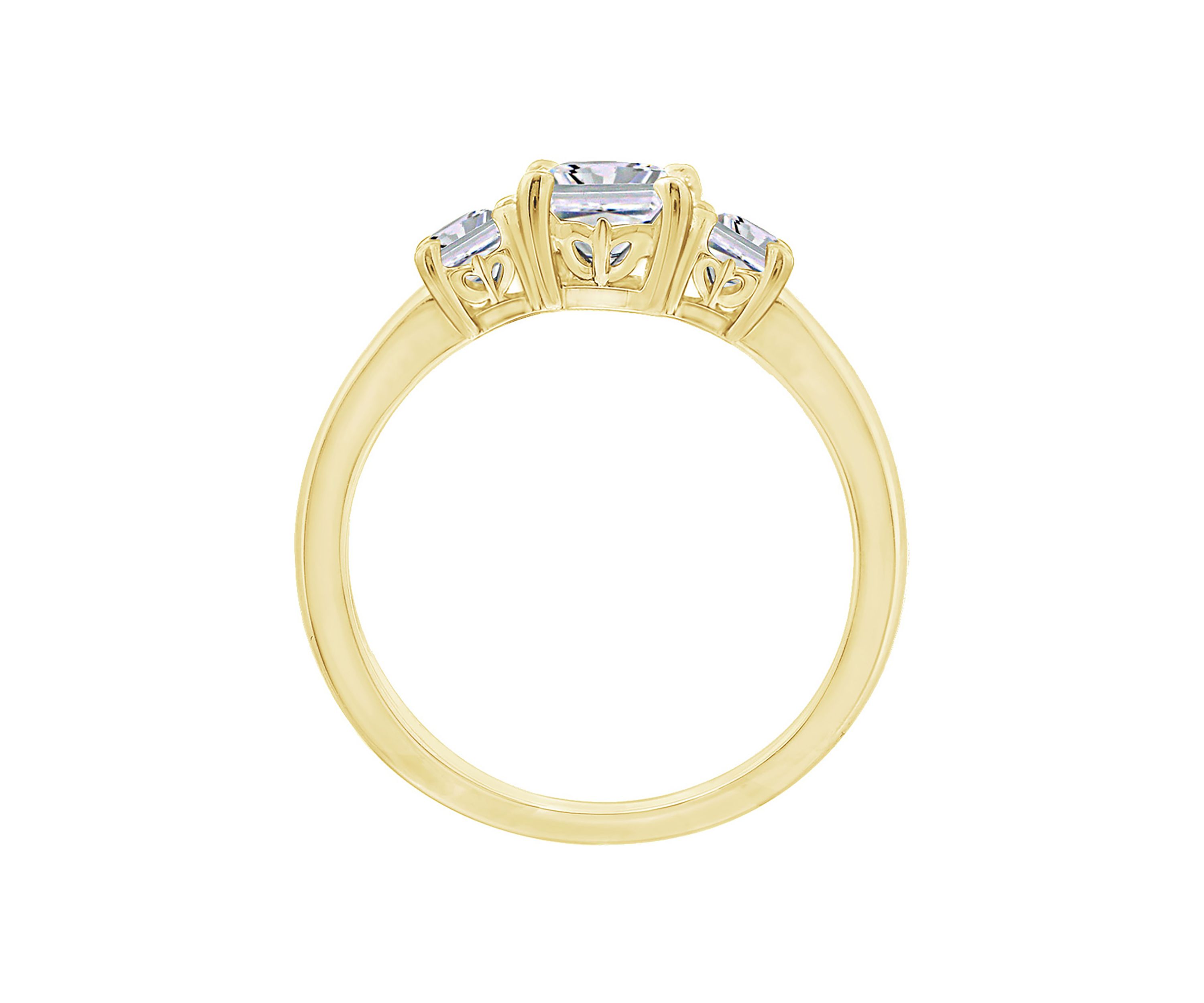 3 ct. t.w.  Princess Cut Cubic Zirconia 3-Stone Ring