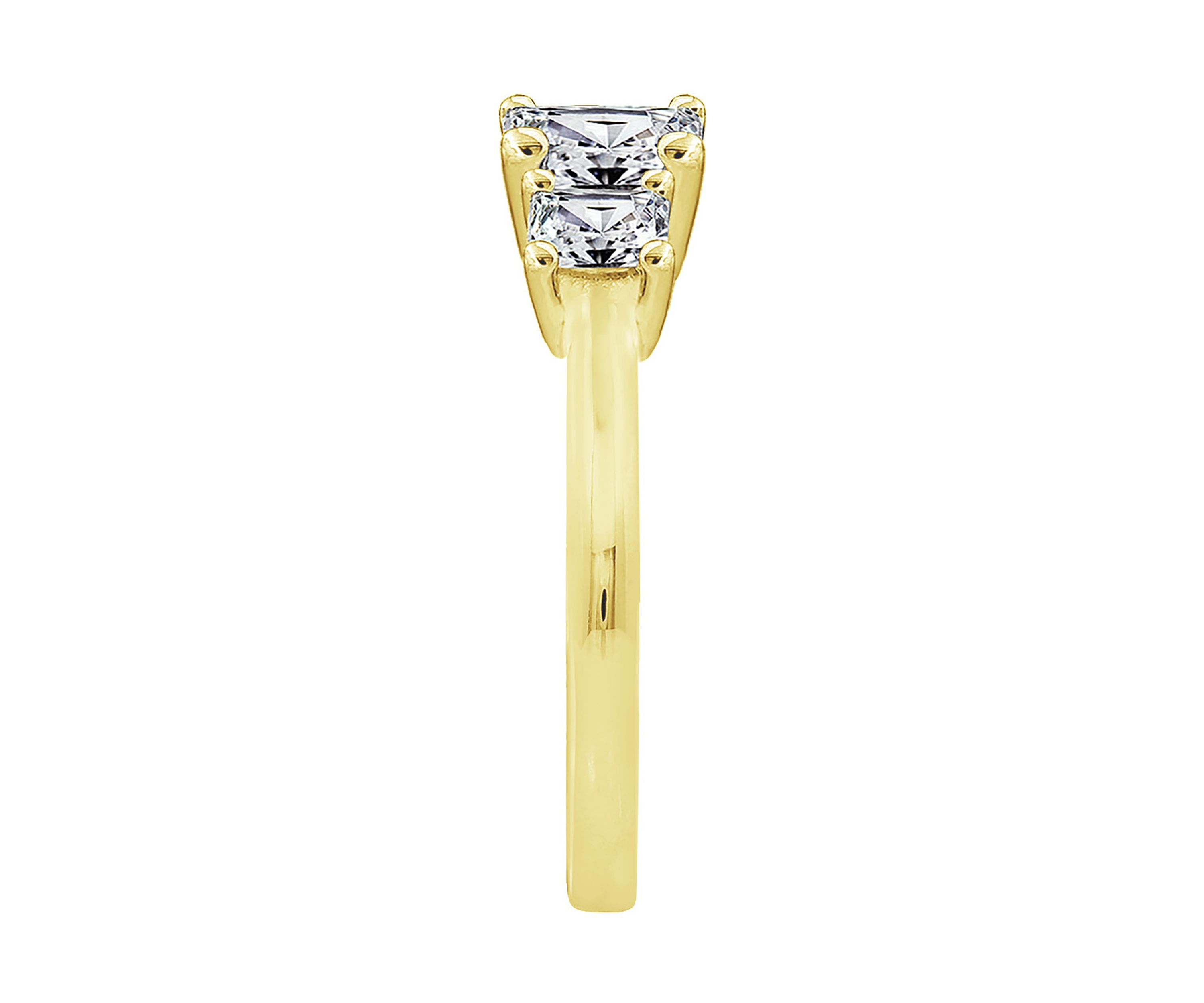 3 ct. t.w.  Princess Cut Cubic Zirconia 3-Stone Ring