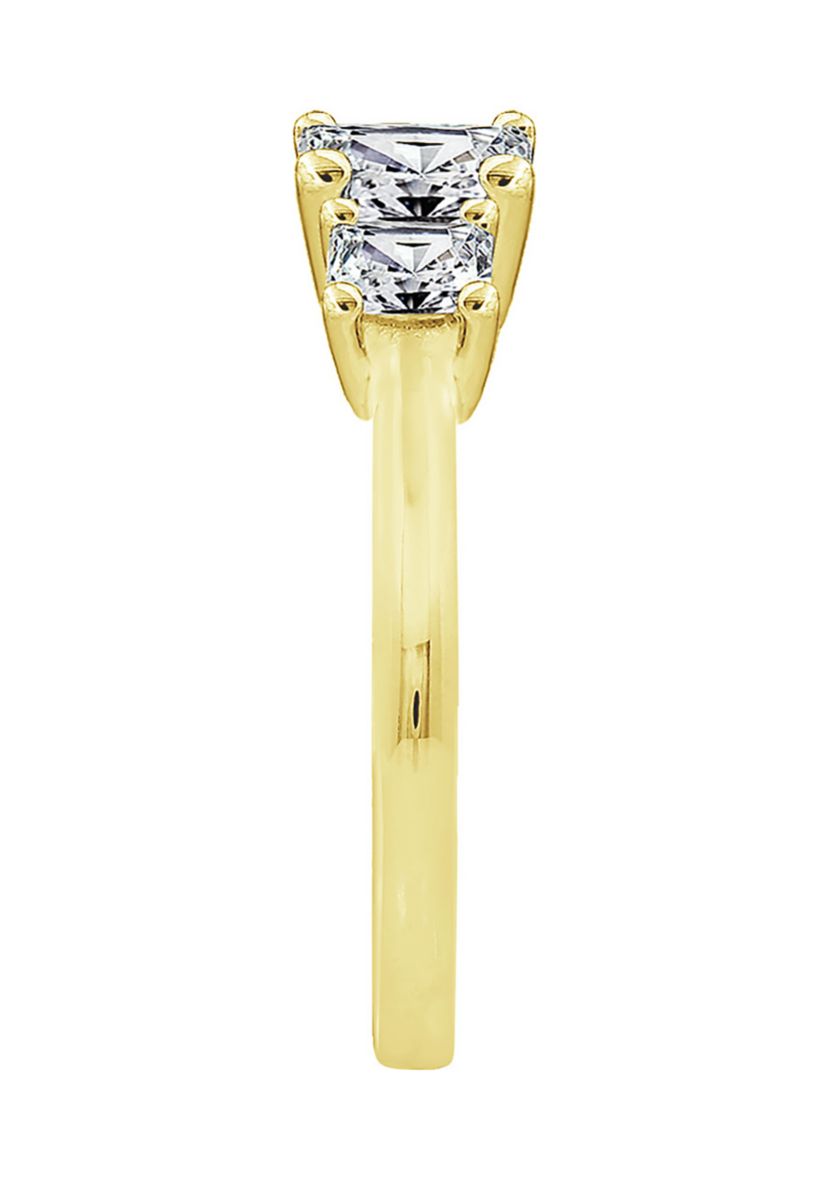 3 ct. t.w.  Princess Cut Cubic Zirconia 3-Stone Ring