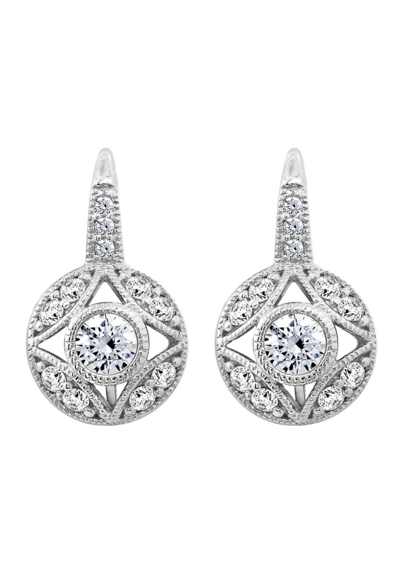 1 ct. t.w. Cubic Zirconia Antique Design Lever Back Earrings