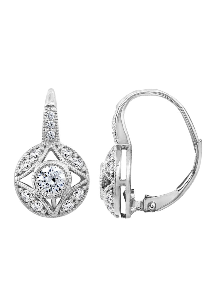 1 ct. t.w. Cubic Zirconia Antique Design Lever Back Earrings