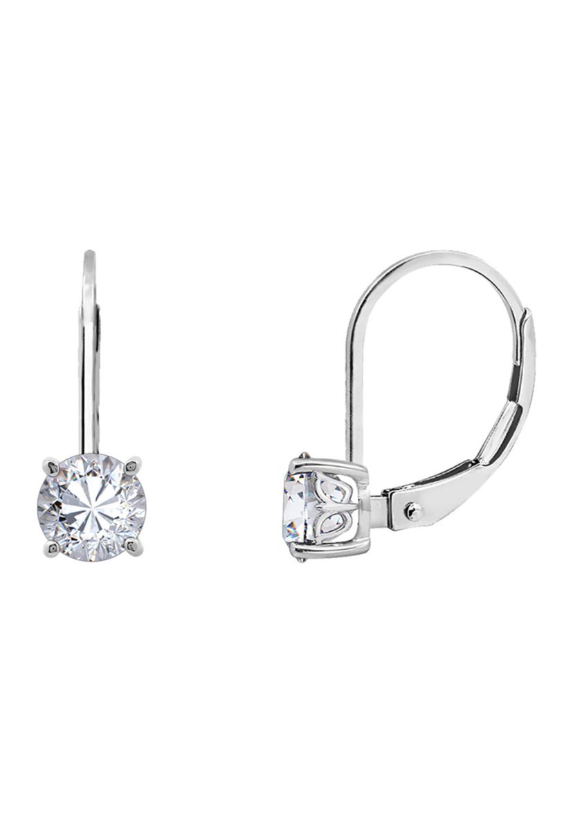 1 ct. t.w. Round Cut Cubic Zirconia Lever Back Earrings