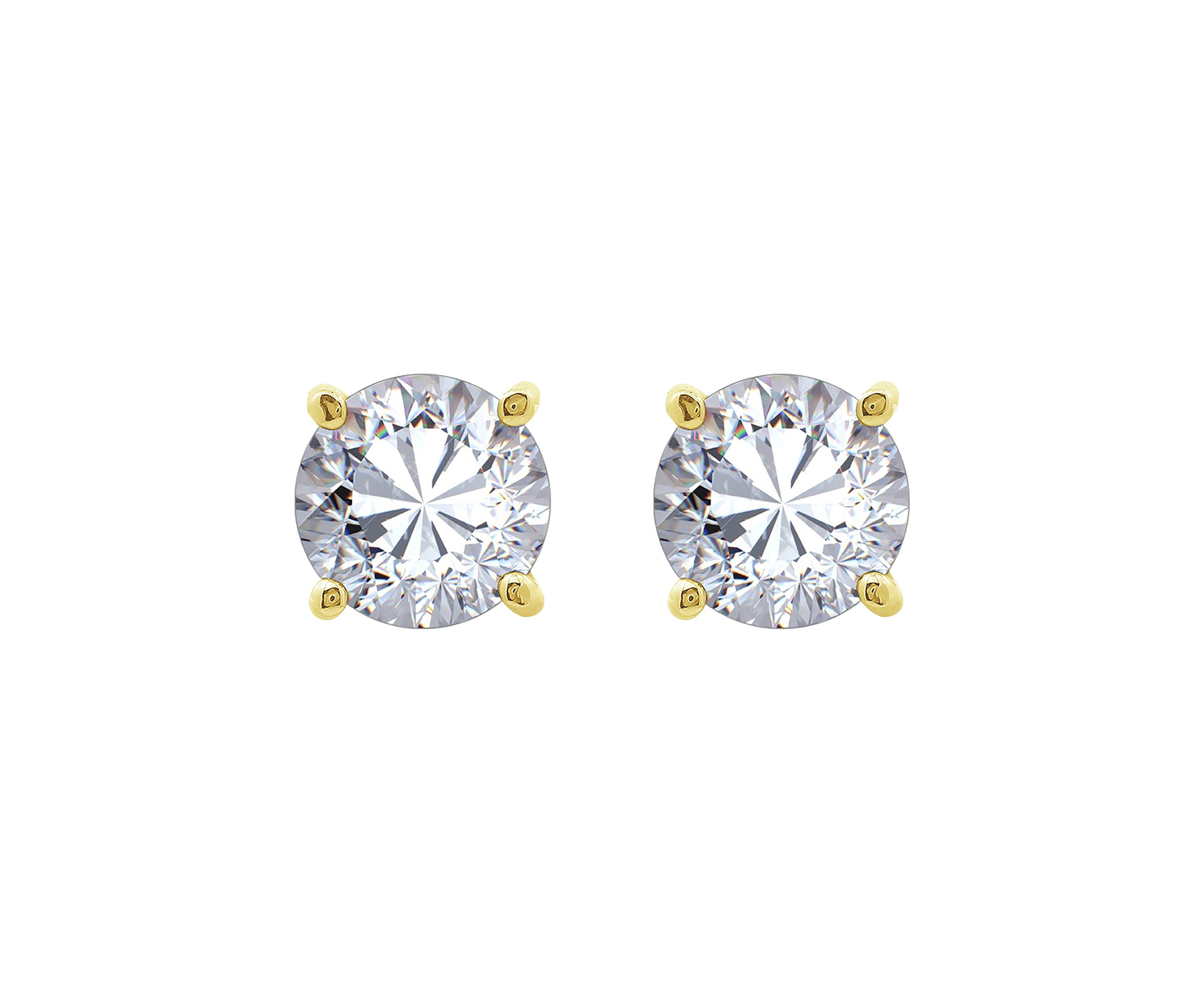 3 ct. t.w. Round Cut Cubic Zirconia Stud Earrings