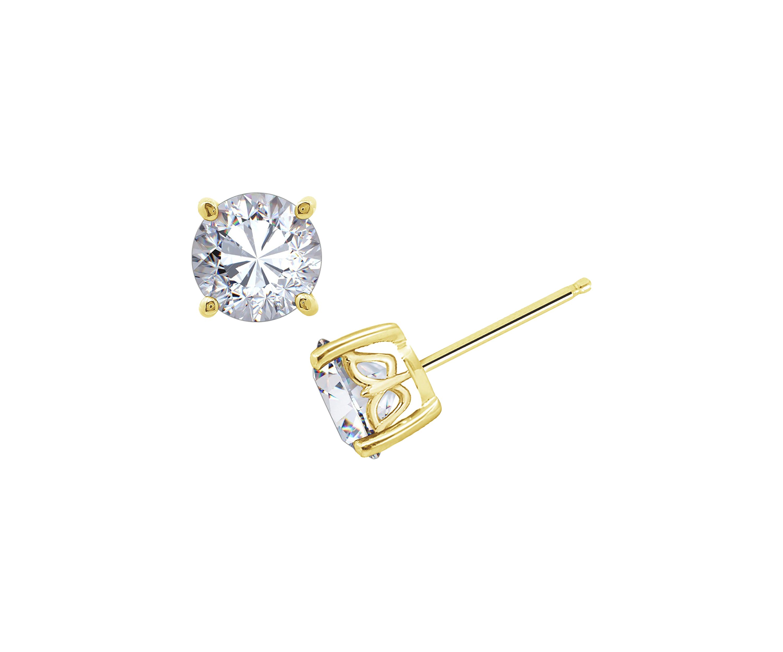 3 ct. t.w. Round Cut Cubic Zirconia Stud Earrings