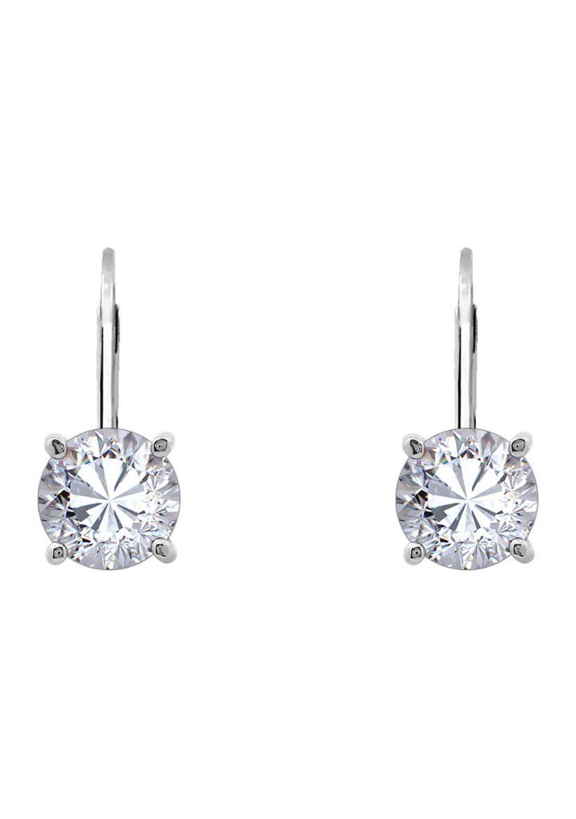 2 ct. t.w. Round Cut Cubic Zirconia Lever Back Earrings