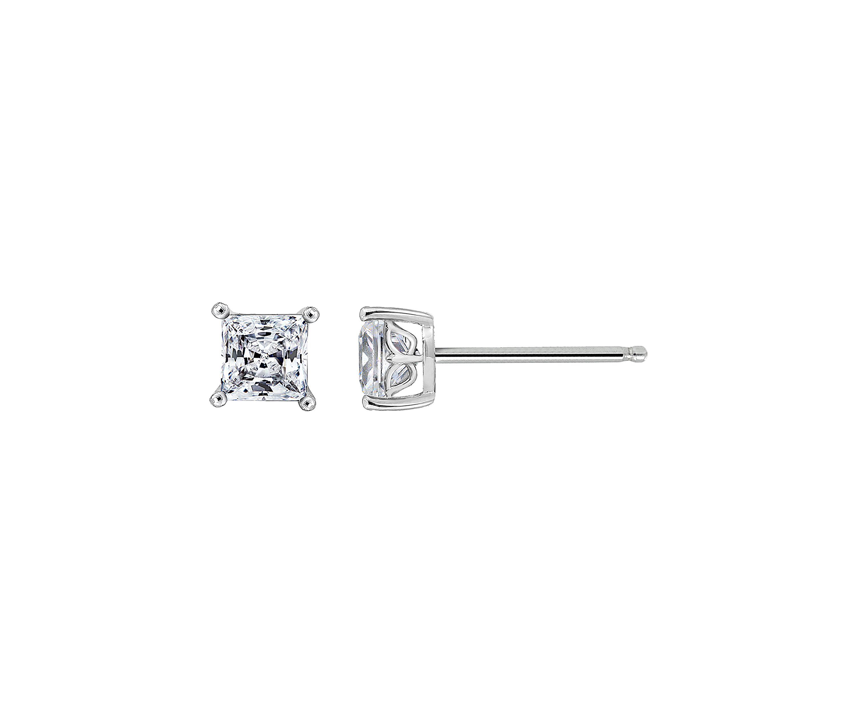1 ct. t.w. Princess Cut Cubic Zirconia Stud Earrings
