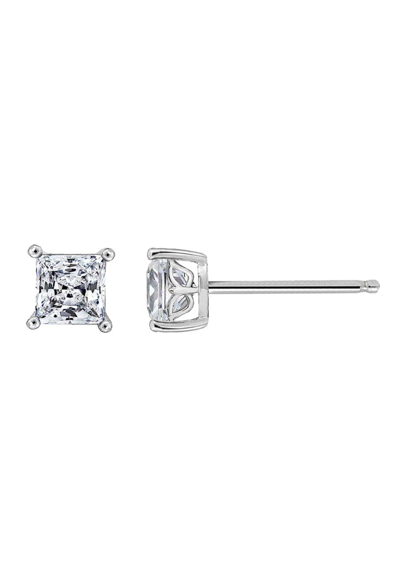 1 ct. t.w. Princess Cut Cubic Zirconia Stud Earrings