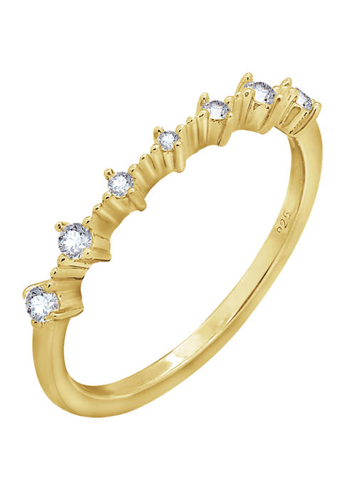 KIERA Yellow Gold Plated Sterling Silver Cubic Zirconia