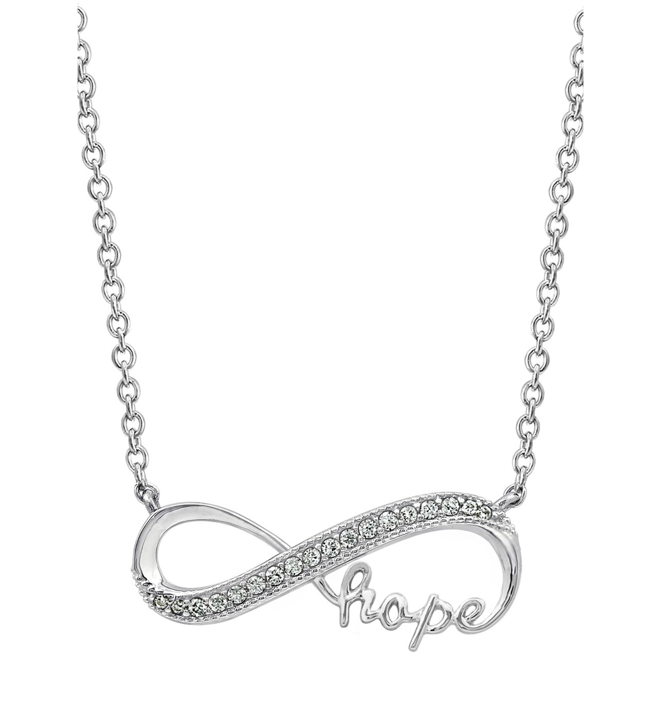 1/6 ct. t.w.  Cubic Zirconia Infinity with Word Necklace