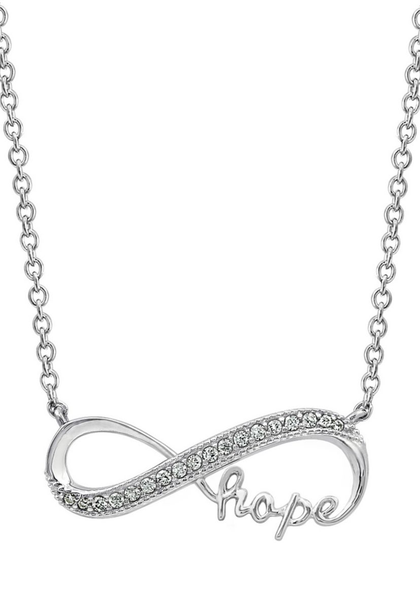 1/6 ct. t.w.  Cubic Zirconia Infinity with Word Necklace