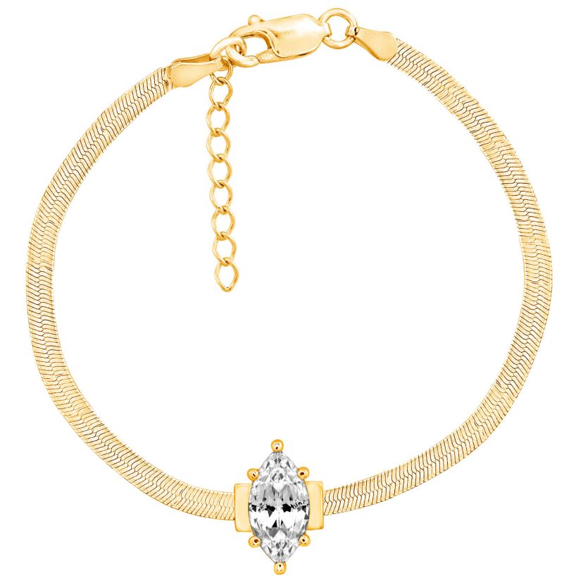 Lab Created Yellow Gold clad Sterling Silver Bracelet