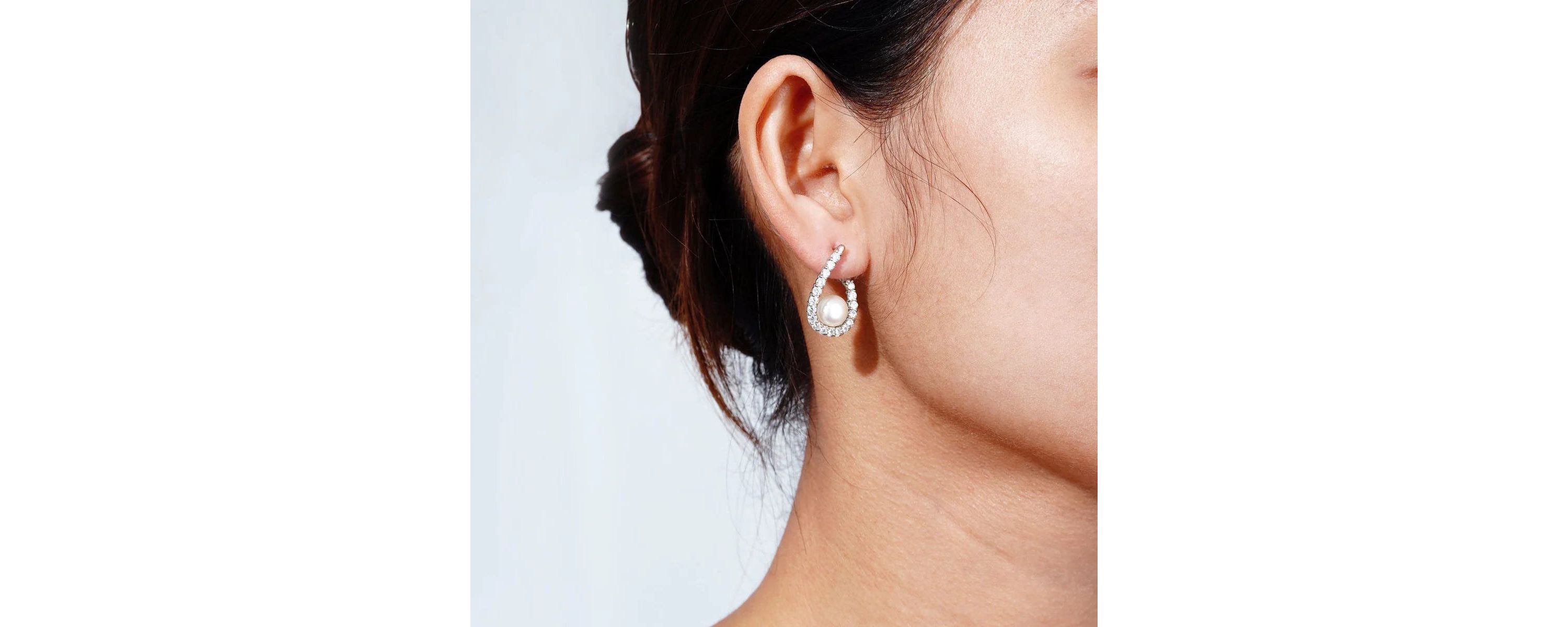 Lab Created Platinum clad Sterling Silver Earrings