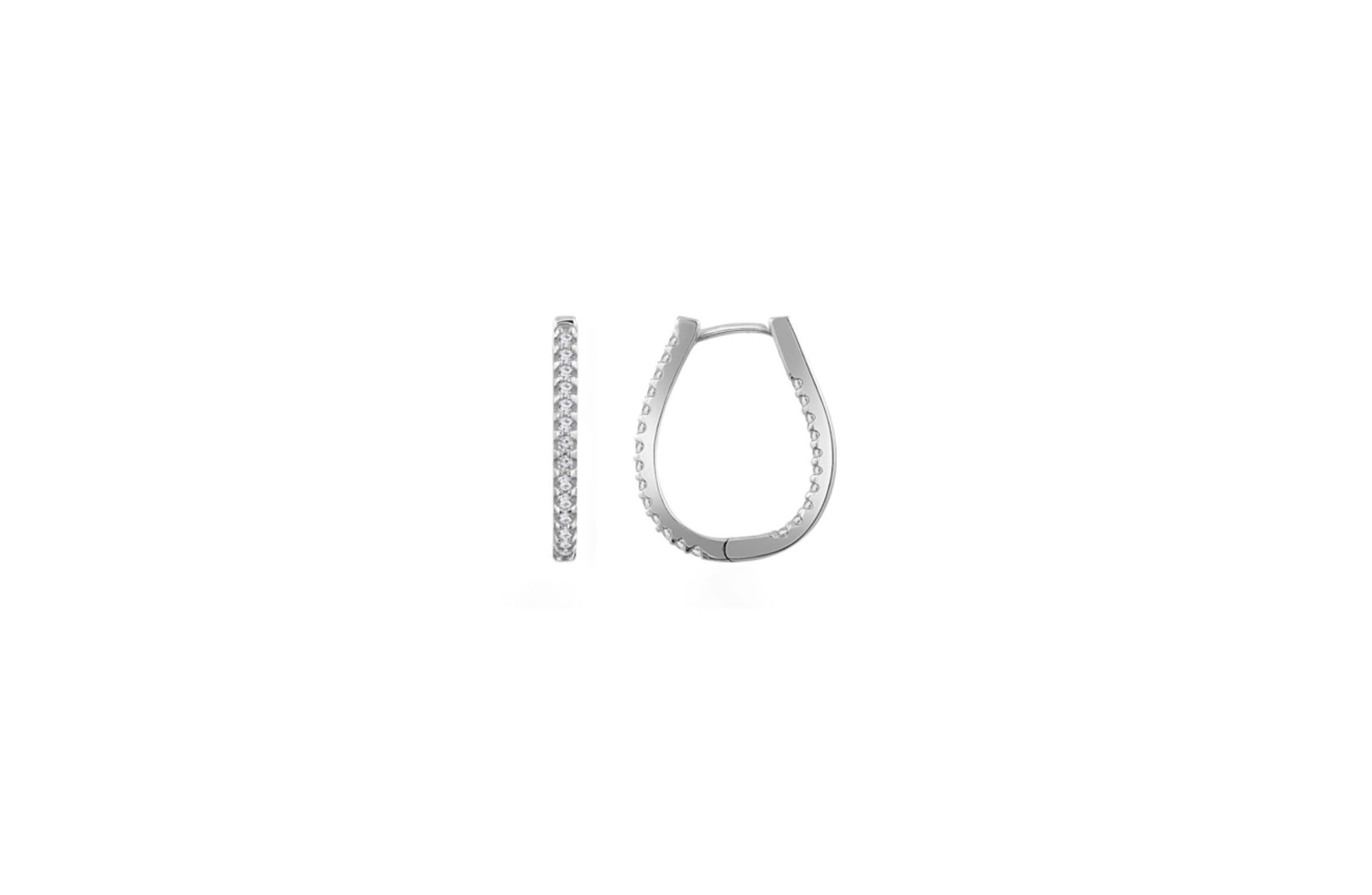 Lab Created Platinum clad Sterling Silver Earrings