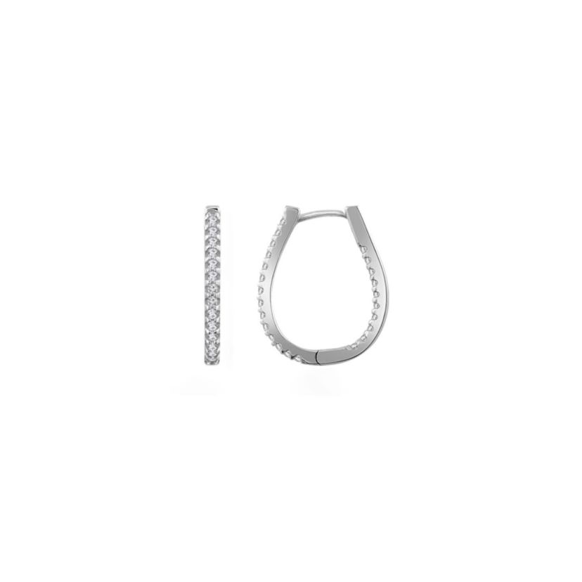 Lab Created Platinum clad Sterling Silver Earrings