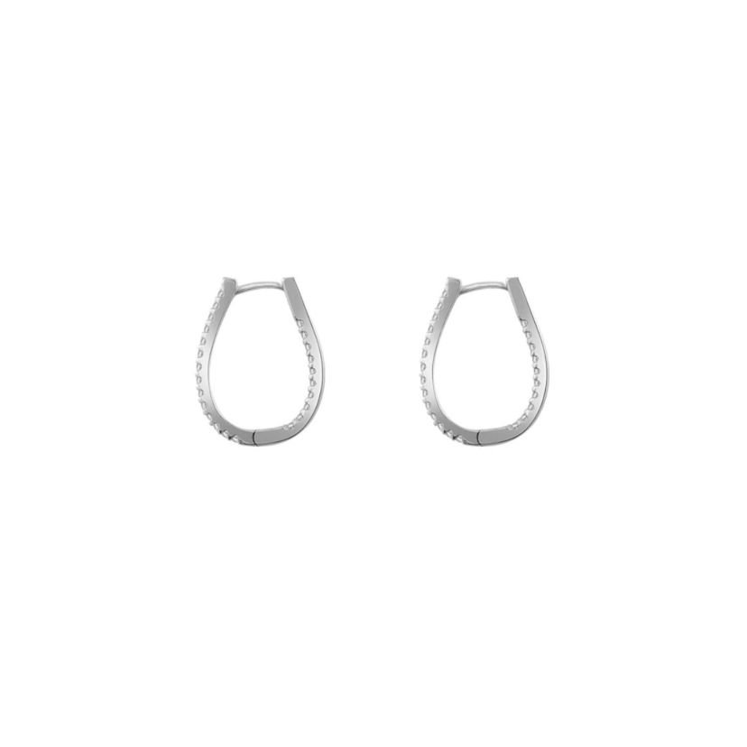 Lab Created Platinum clad Sterling Silver Earrings