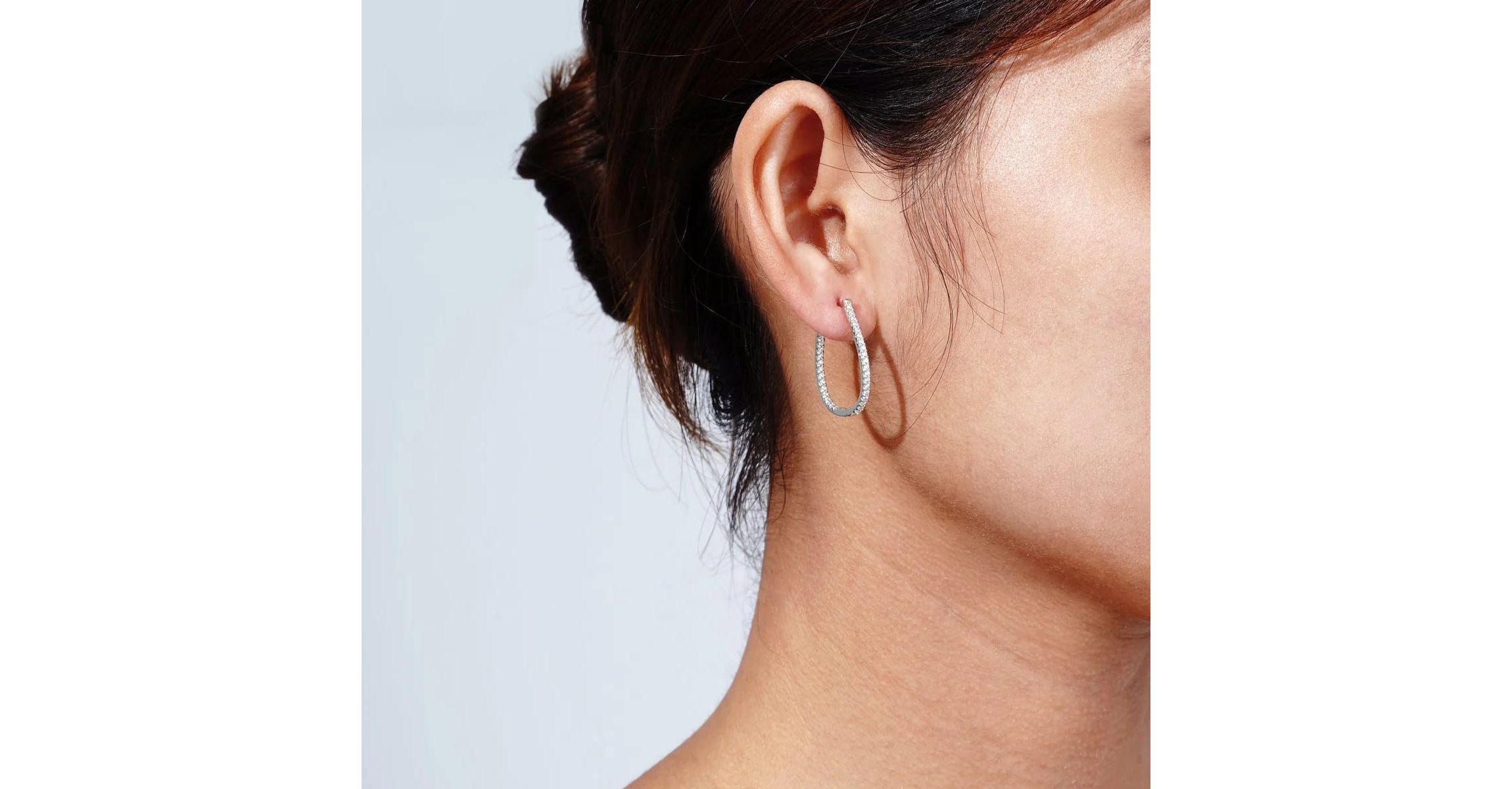 Lab Created Platinum clad Sterling Silver Earrings